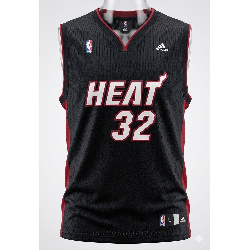 Adidas Shaquille O'Neal Miami Heat YOUTH Large Jersey Black #32 NBA Basketball